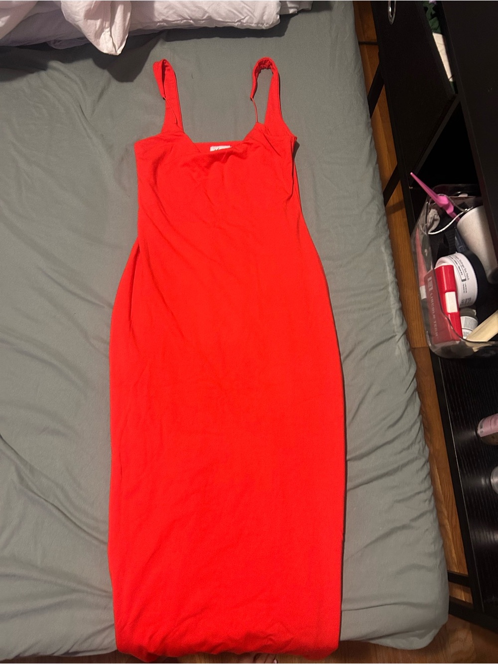 Oh Polly Orange Sleeveless Maxi Bodycon Dress - Picture 3 of 3